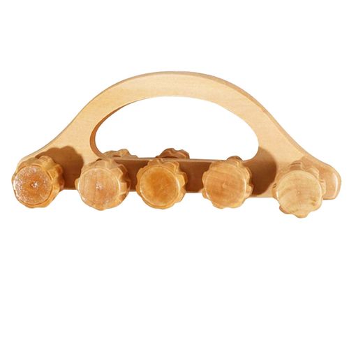 Massageador C/ 10 Rodinhas 17,5x7cm em Bambu Fu Xing