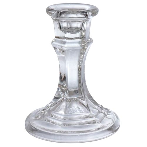 Castiçal Ravena 10x4,5cm em Vidro Hauskraft