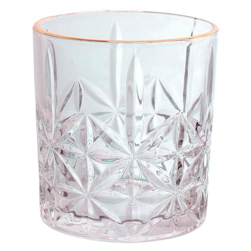 Jogo de Copos Clarice C/ Fio de Ouro 6 Peças 350ml em Vidro Hauskraft