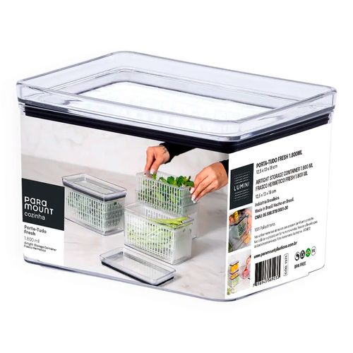 Pote Organizador Multiuso 1800ml em Plástico Paramount