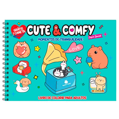 Livro P/ Colorir Cute & Comfy 15,5x21,5cm em Papel Editora Online