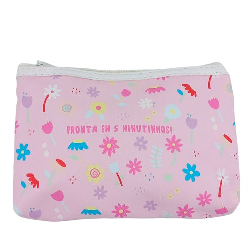 Kit Nécessaire Flor 3 Peças em PVC Qualis