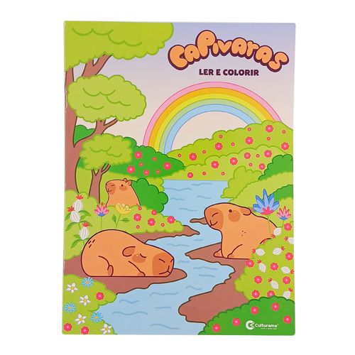 Livro Ler e Colorir Capivara 20,5x26,6cm em Papel Culturama