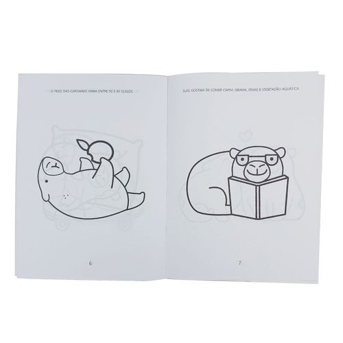 Livro Ler e Colorir Capivara 20,5x26,6cm em Papel Culturama