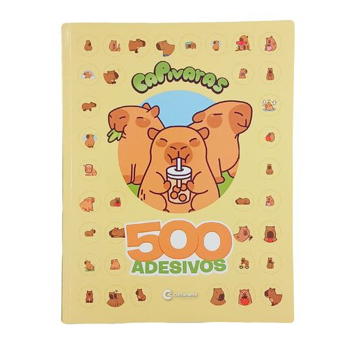 Livro 500 Adesivos Capivara 21,5x27,5cm em Papel Culturama