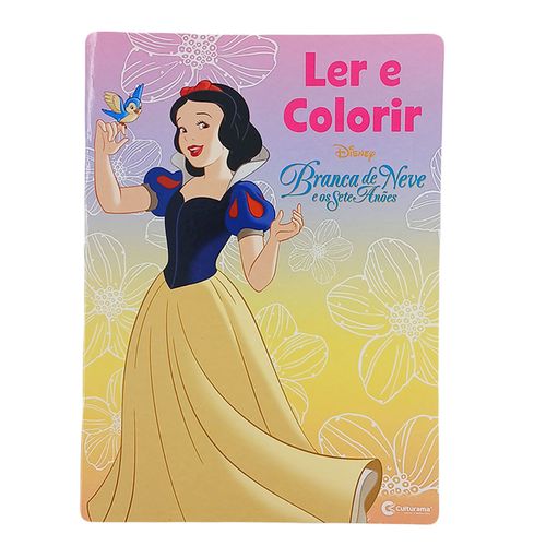 Livro Ler e Colorir Branca de Neve 20,5x26,6cm em Papel Culturama