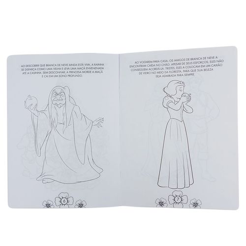 Livro Ler e Colorir Branca de Neve 20,5x26,6cm em Papel Culturama