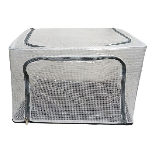 Caixa Organizadora C/ Zíper 50x40cm em Plástico Fu Xing