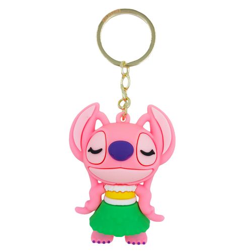 Chaveiro Stitch Angel 8cm em Silicone Taimes