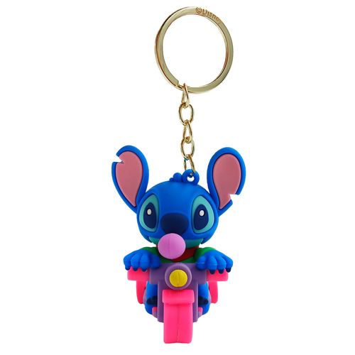 Chaveiro Stitch Bike 9cm em Silicone Taimes