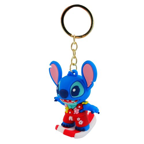 Chaveiro Stitch Surfe 9,5cm em Silicone Taimes