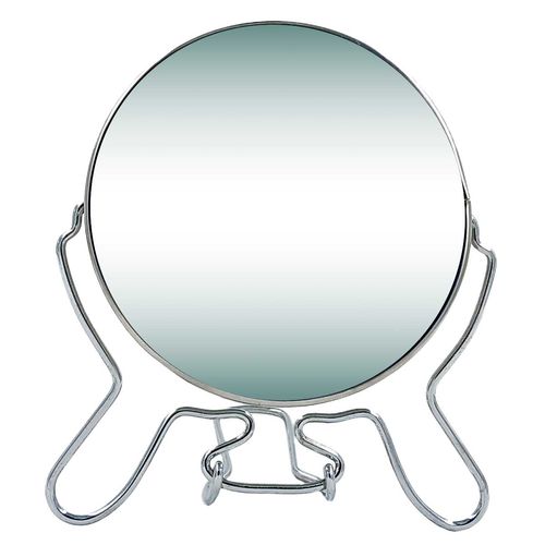 Espelho de Mesa C/ Aumento 14,5cm em Metal Fu Xing