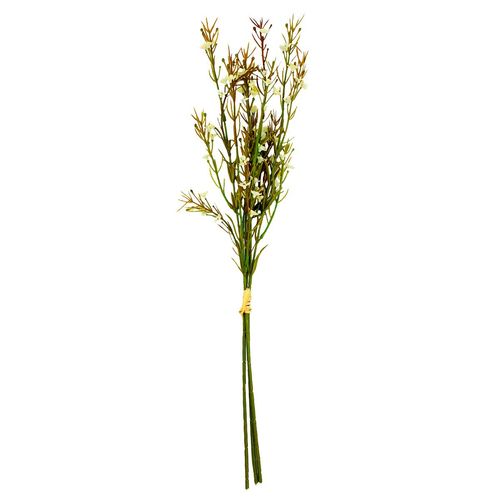 Haste Florzinhas Brancas Artificial 55cm em Plástico Bella Garden