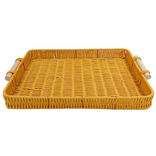 Bandeja Tramada Retangular 42x30cm em Plástico Livon