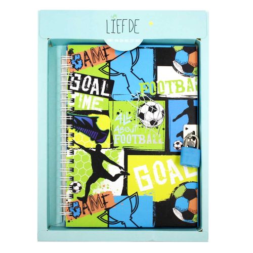 Diário Futebol C/ Cadeado 17,4x11,2cm em Papel Interponte