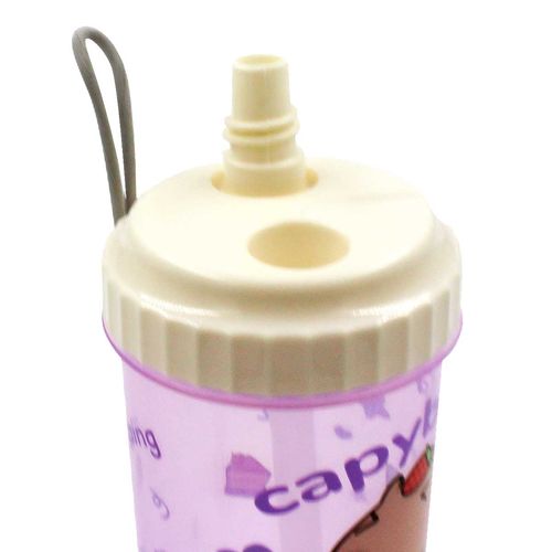 Copo Infantil Capivara C/ Canudo 320ml em Plástico Interponte