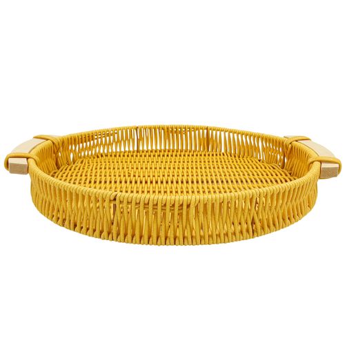 Bandeja Tramada Redonda 33x30cm em Plástico Livon