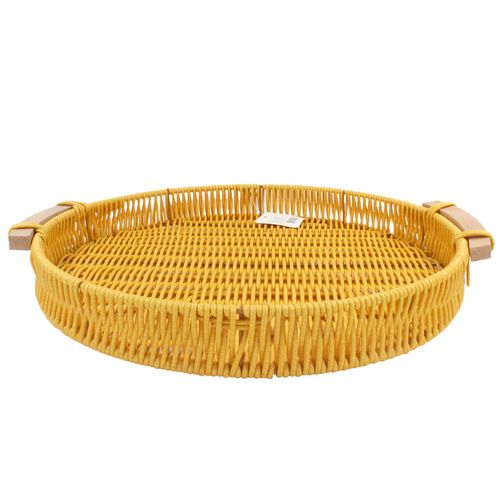 Bandeja Tramada Redonda 38x35cm em Plástico Livon