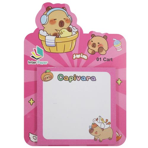 Bloco de Anotação Autoadesivo Capivara 7,5cm em Papel Interponte
