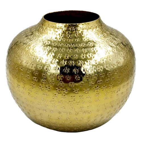 Vaso Bojo Decorativo 19x15cm em Alumínio Brascontinental