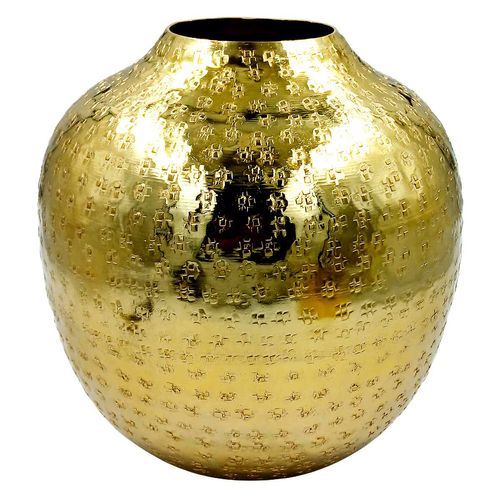 Vaso Bojo Decorativo 20cm em Alumínio Brascontinental