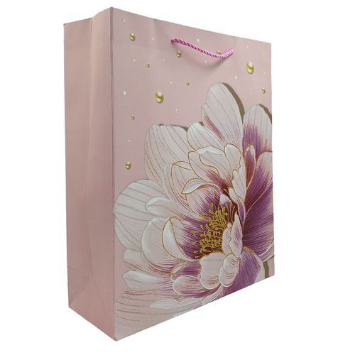Sacola P/ Presente Flor 26x32cm em Papel Interponte