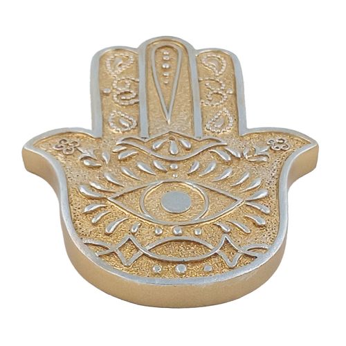 Porta Incenso Mão Hamsa 11,5cm em Resina Brascontinental