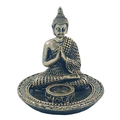 Porta Incenso Buda Decorativo 8cm em Resina Brascontinental