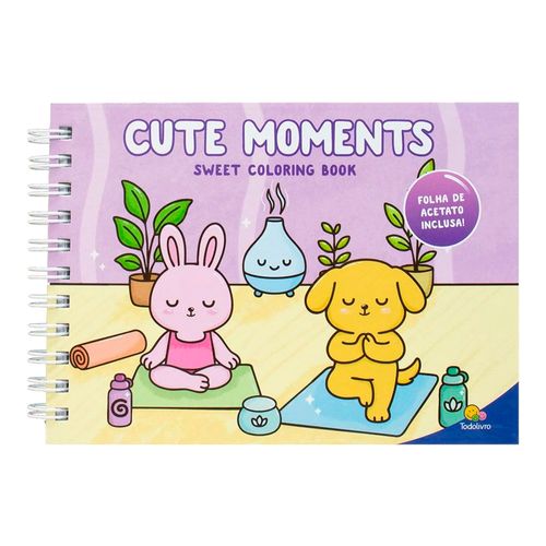 Livro P/ Colorir Cute Moments 23x16cm em Papel Todo Livro