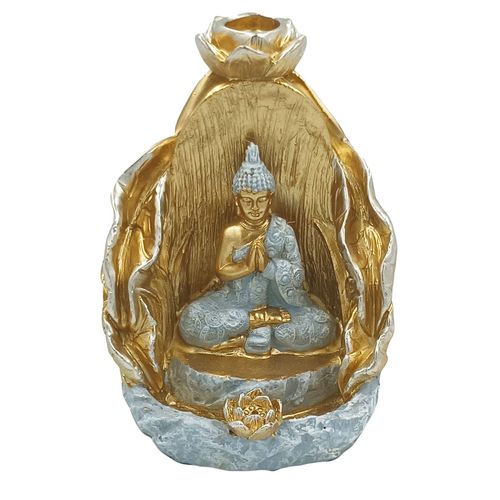 Porta Incenso Buda Decorativo 12,5cm em Resina Brascontinental