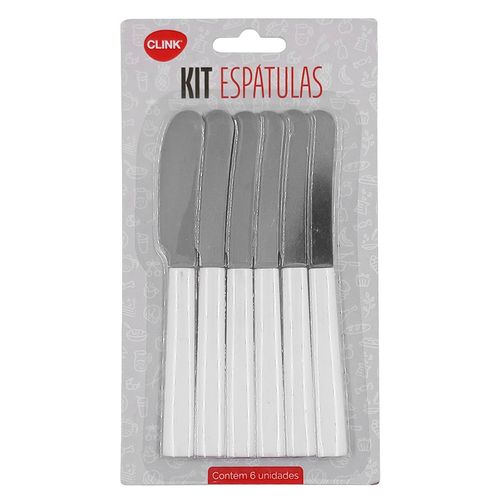 Jogo de Espátulas 6 Peças 14cm em Aço Inox Clink