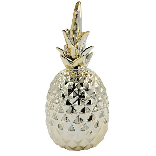 Abacaxi Decorativo 18cm em Porcelana Youbai