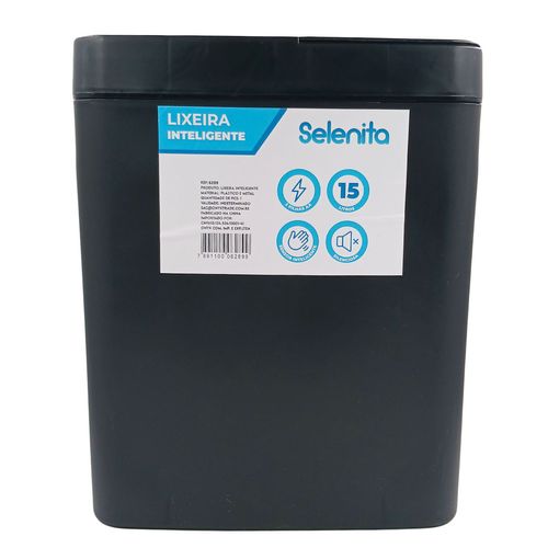 Lixeira Inteligente Quadrada 15L em Plástico Selenita