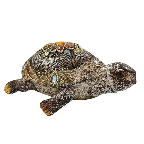 Tartaruga Decorativa 18cm em Resina Youbai