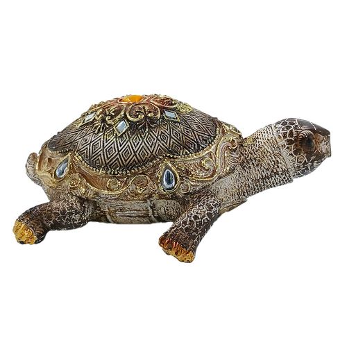 Tartaruga Decorativa 18cm em Resina Youbai