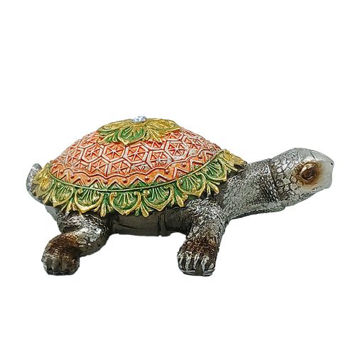 Tartaruga Decorativa 14cm em Resina Youbai