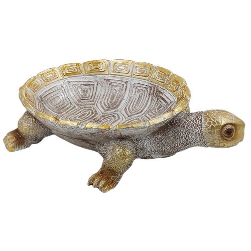Tartaruga Decorativa 24cm em Resina Youbai