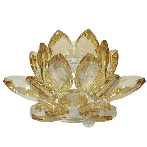 Flor de Lótus Decorativo 11cm em Vidro Youbai