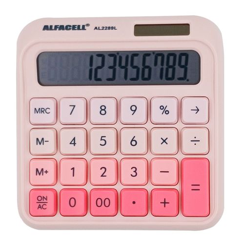 Calculadora de Mesa 12 Dígitos Color 14x13cm em Plástico Alfacell