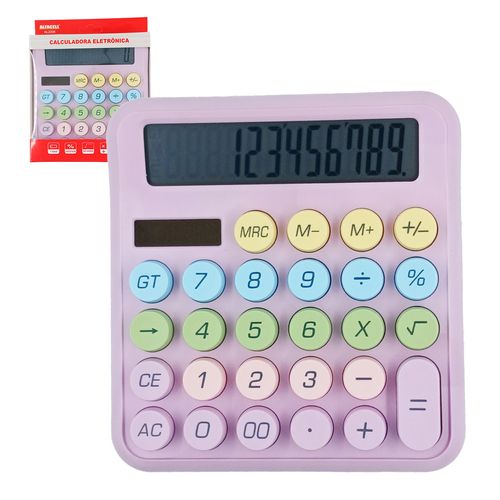 Calculadora de Mesa 12 Dígitos Color 15,5x14cm em Plástico Alfacell