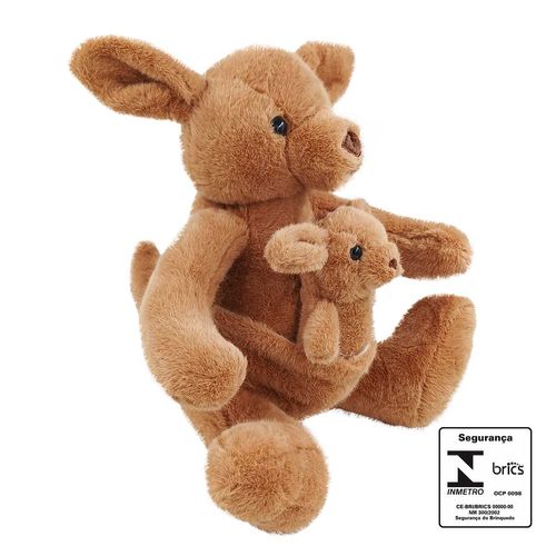 Animais Diversos de Pelúcia C/ Filhote 25cm em Poliéster Fizzy
