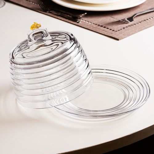 Queijeira Little Bee 19x19cm em Cristal Lyor