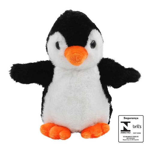 Pinguim de Pelúcia 20cm em Poliéster Fizzy