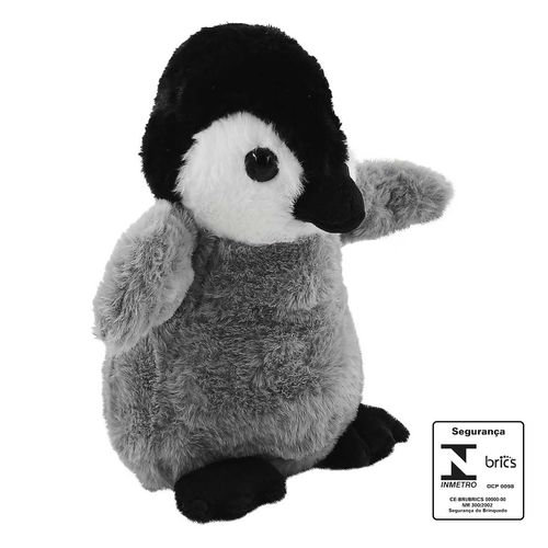 Pinguim de Pelúcia 20cm em Poliéster Fizzy