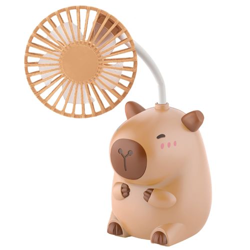 Mini Ventilador Capivara 24,5cm em Plástico Charti