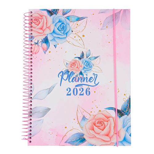 Planner 2026 Flores 17,6x24cm em Papel Interponte