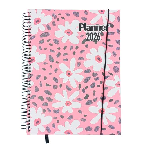 Planner 2026 Flores 17,6x24cm em Papel Interponte