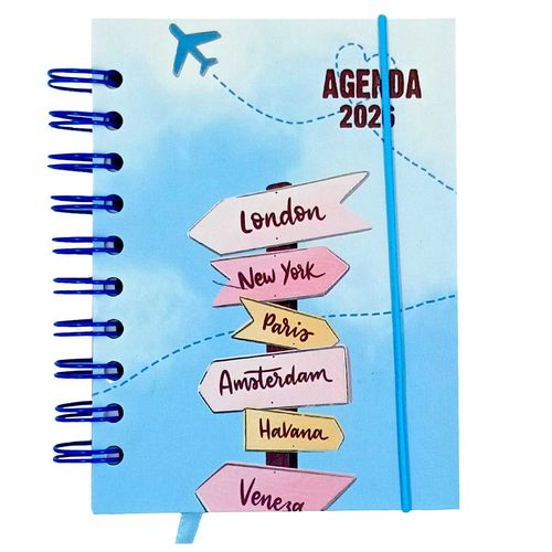 Agenda 2026 Mundo 10,5x14cm em Papel Interponte