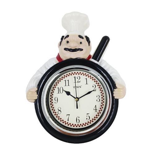 Relógio de Parede Chef 28x22cm em Plástico Imporiente