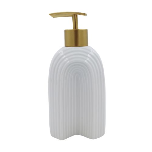 Porta Sabonete Líquido Arco 17cm em Porcelana Amigold